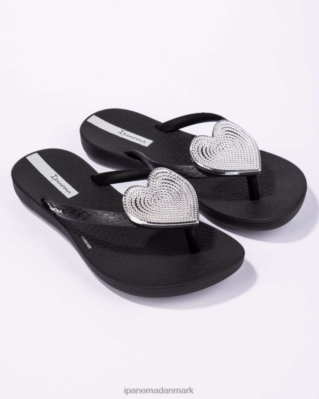 Ipanema k maxi hjerte børn fodtøj sort prik 6HBZ0338